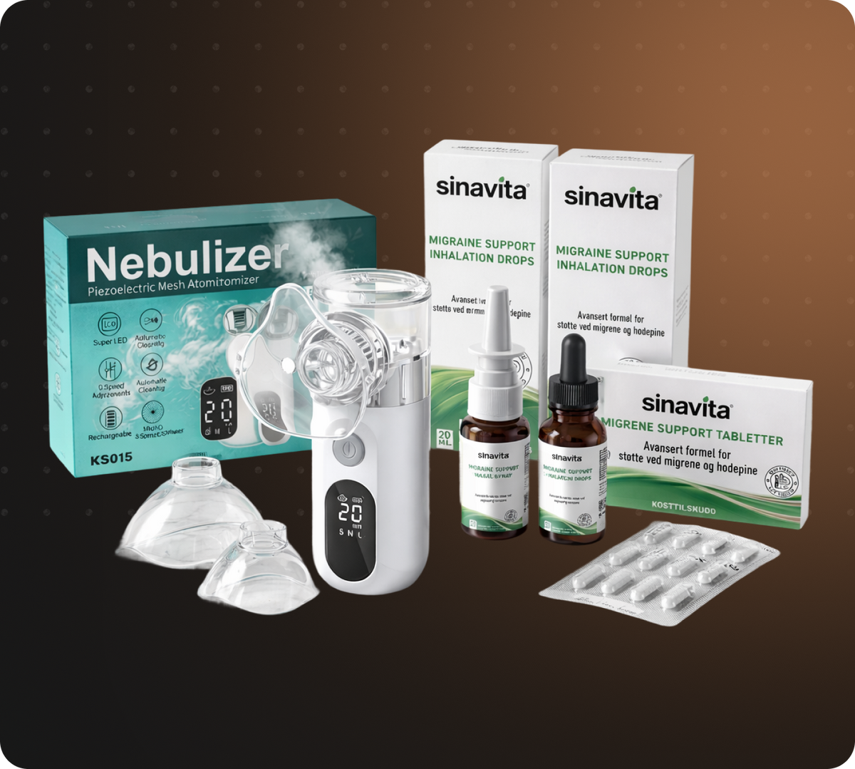 SinaVita migraine support system product bundle